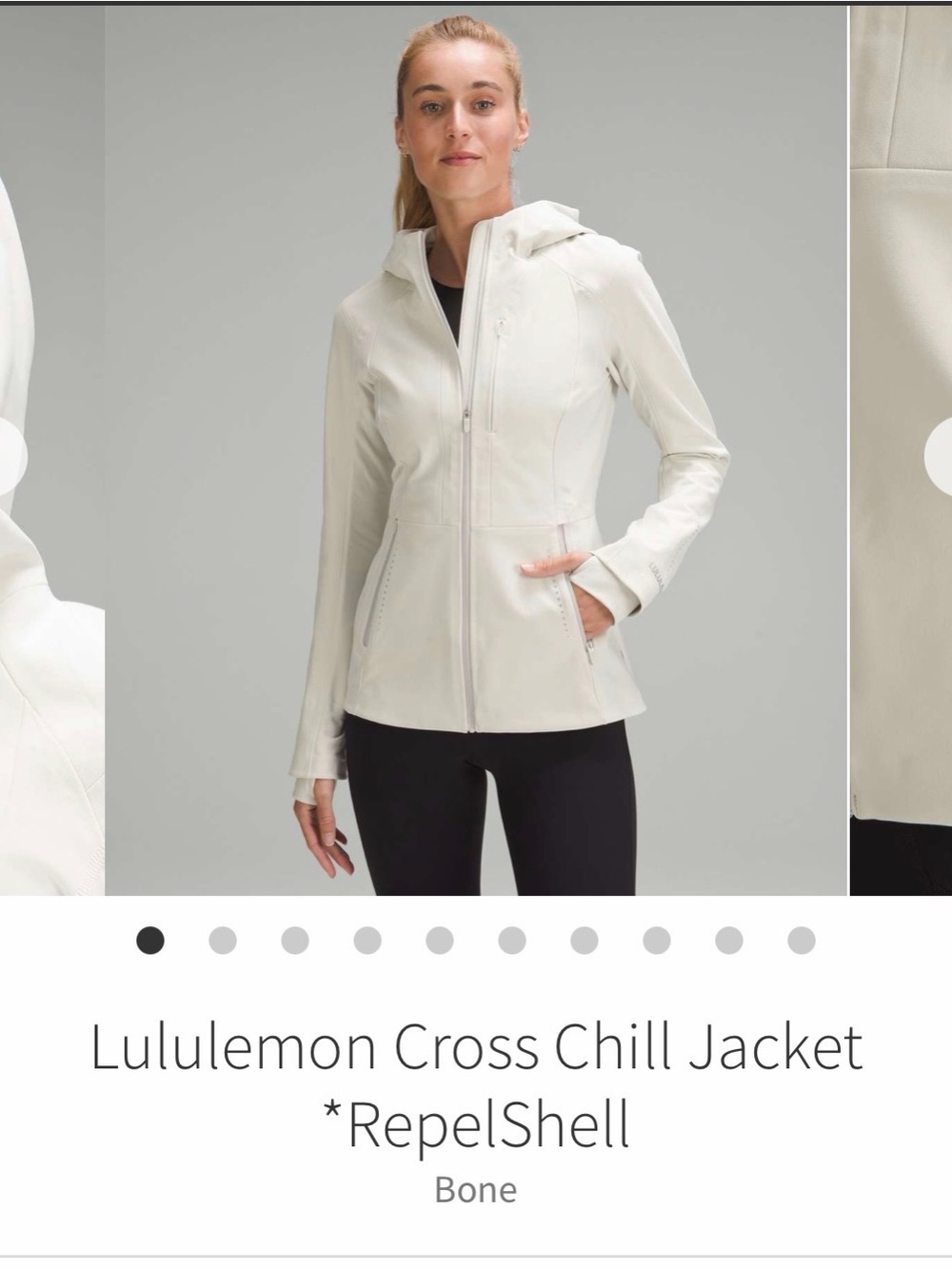 lululemon athletica Cross Chill Jacket RepelShell in Bone